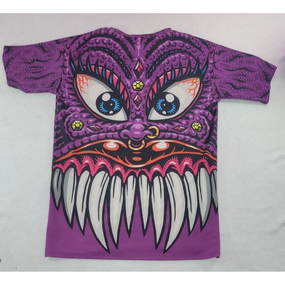 Dolls Kill Club Exx Neon Nightmares Oversized Graphic Tee Shirt Size Small - Picture 2 of 12